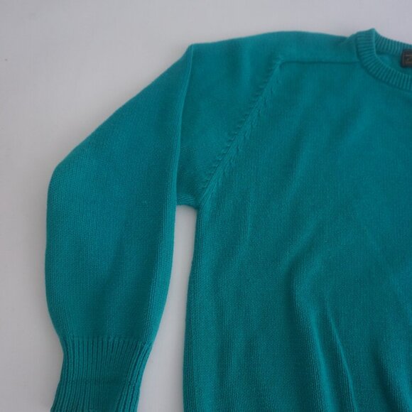 VTG '90S Eddie Bauer Outdoor Outfitter Green 100% Cotton Knit Crewneck Sweater L - Picture 7 of 8